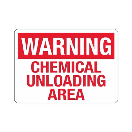 Warning Chemical Unloading Area Sign
